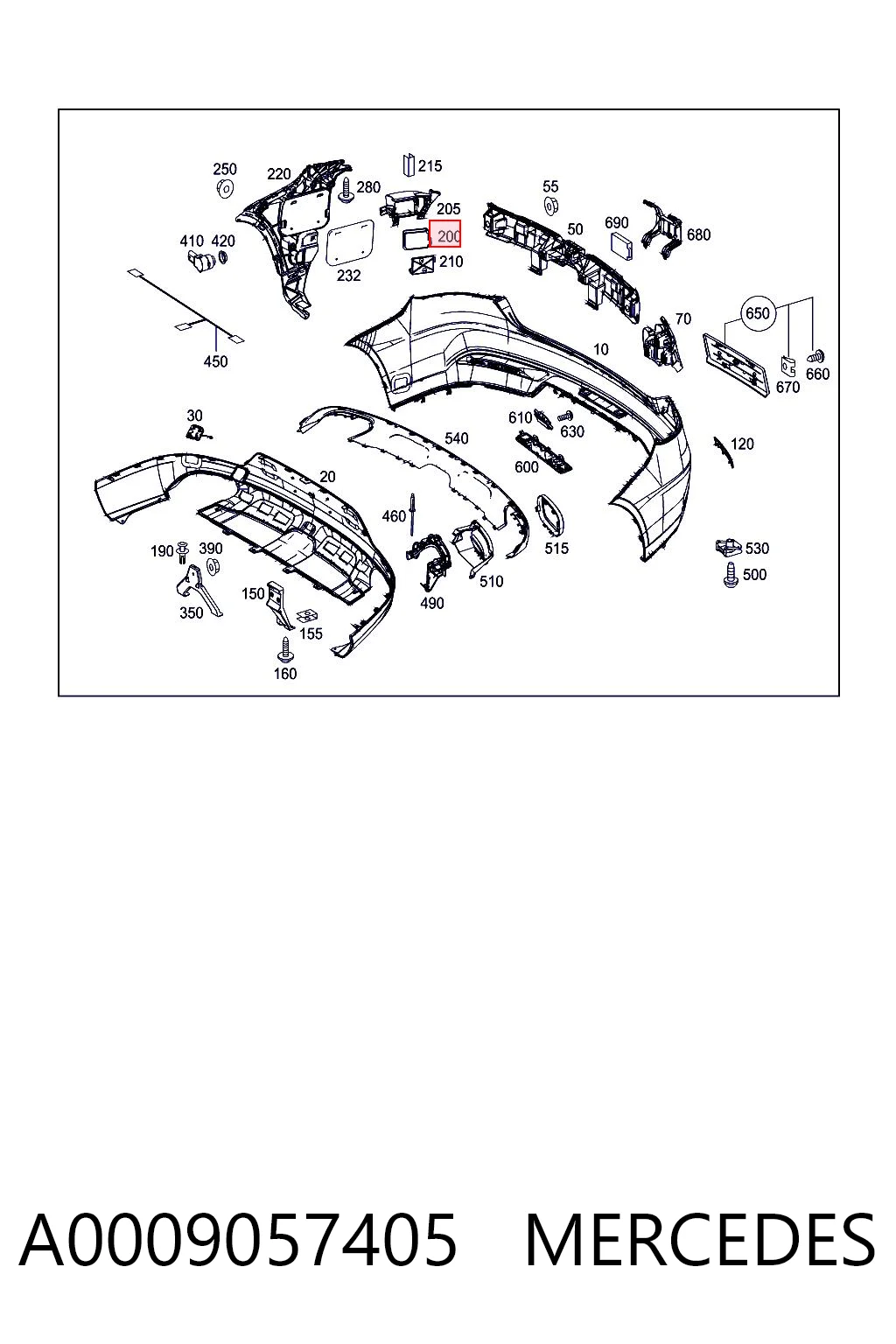 A0009057405 Mercedes Radar de mudança de faixa