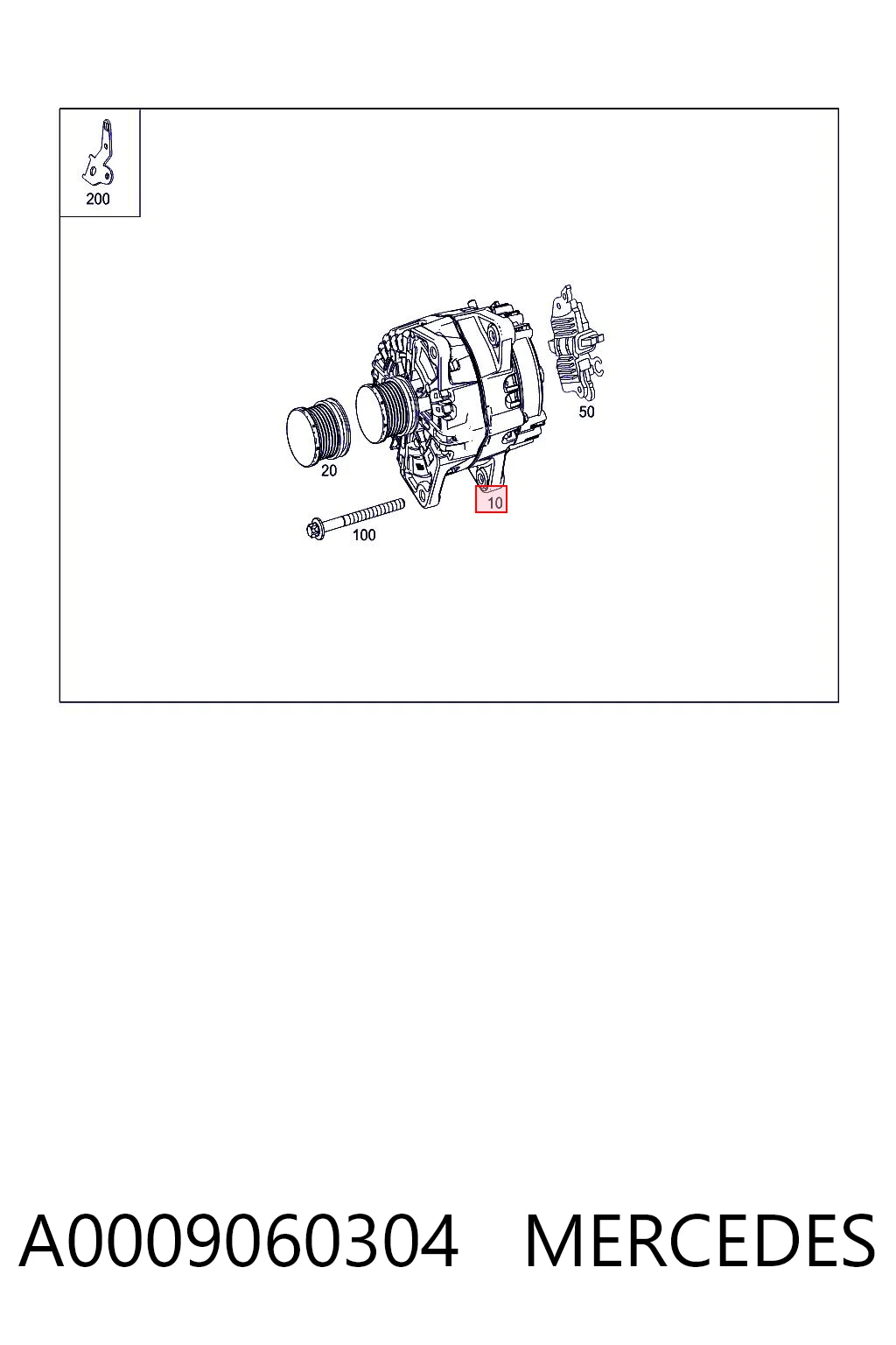 A0009060304 Mercedes Gerador
