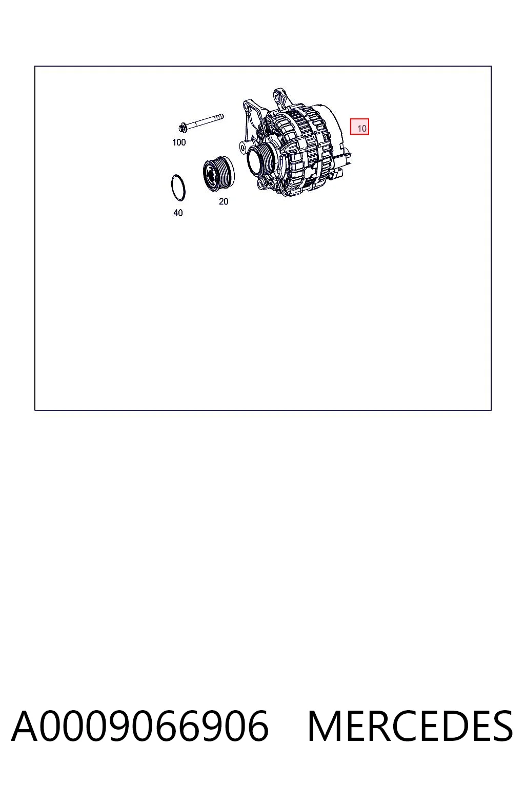 A0009066906 Mercedes Gerador