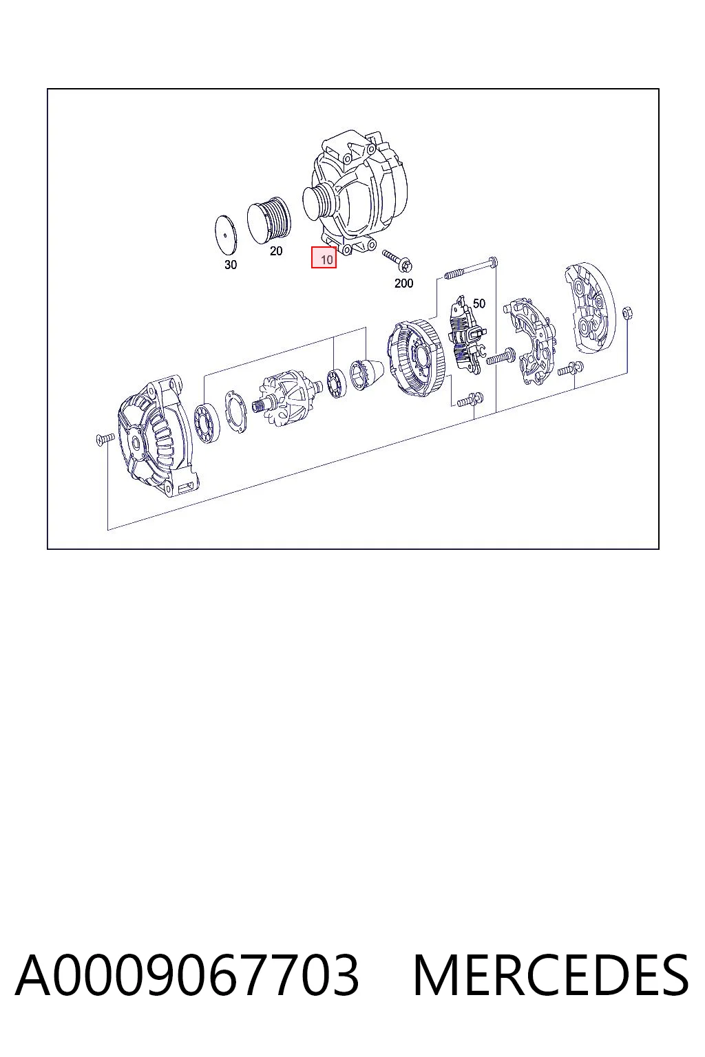 A0009067703 Mercedes Gerador