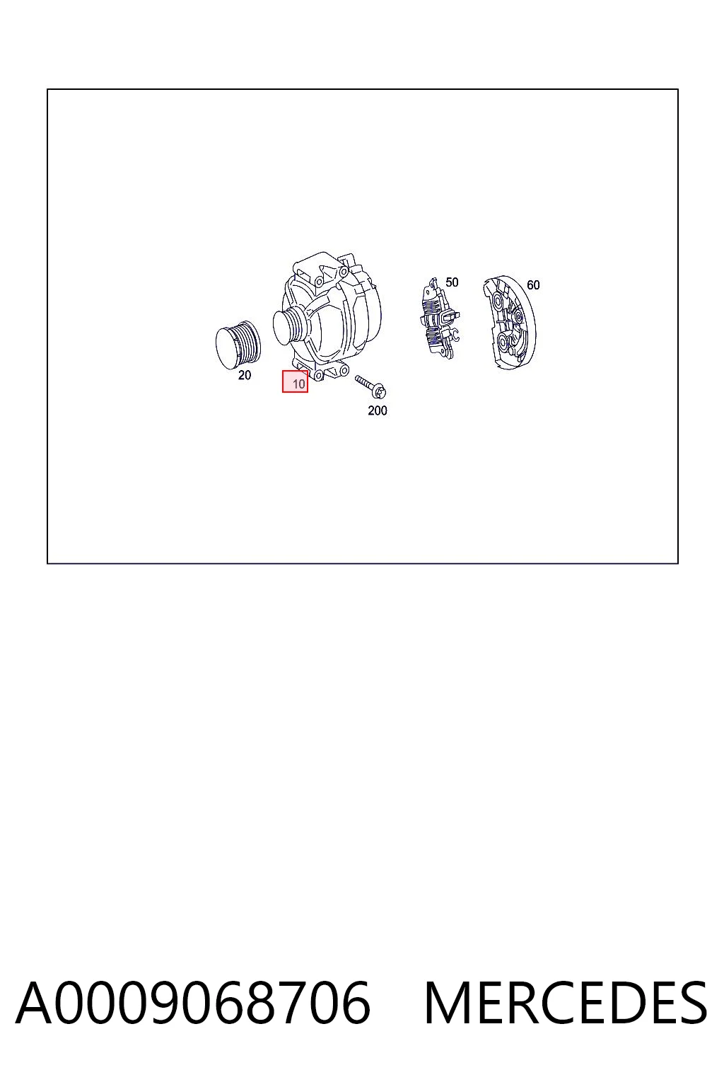 A0009068706 Mercedes Gerador
