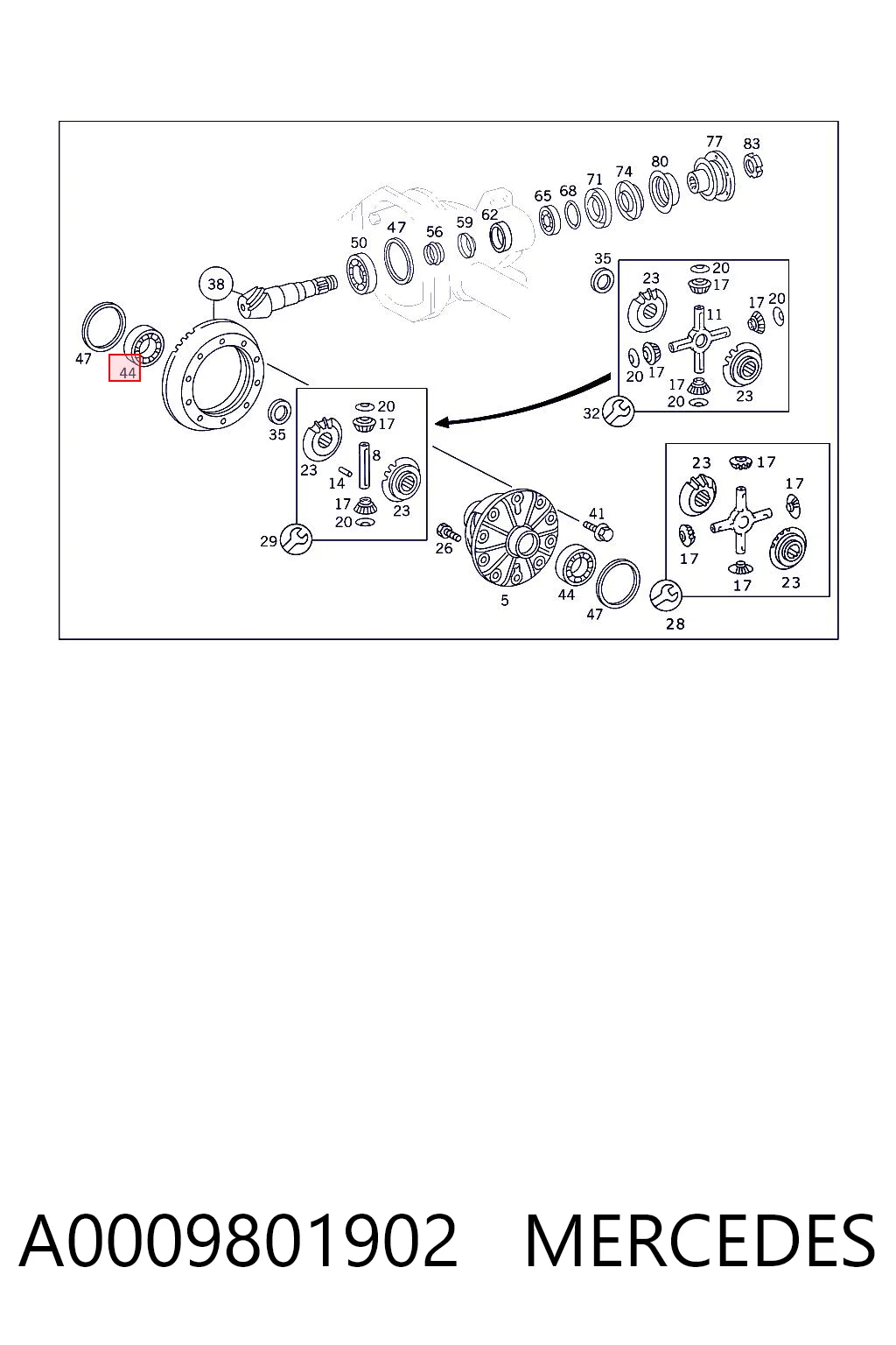 A0009801902 Mercedes