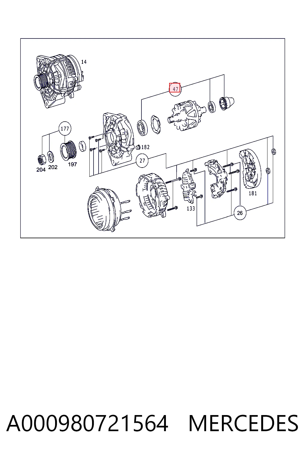 Rolamento do gerador F00M147802 Bosch