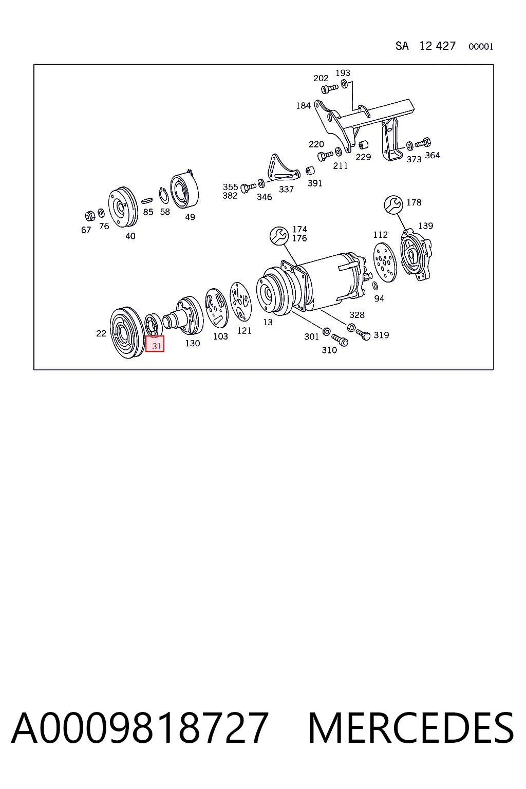 A0009818727 Mercedes