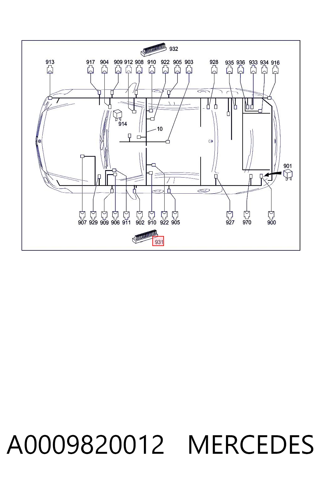 A0009820012 Mercedes 