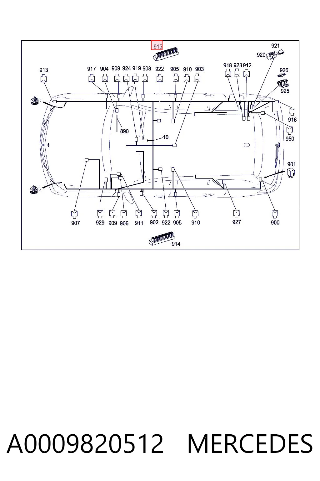 A0009820512 Mercedes