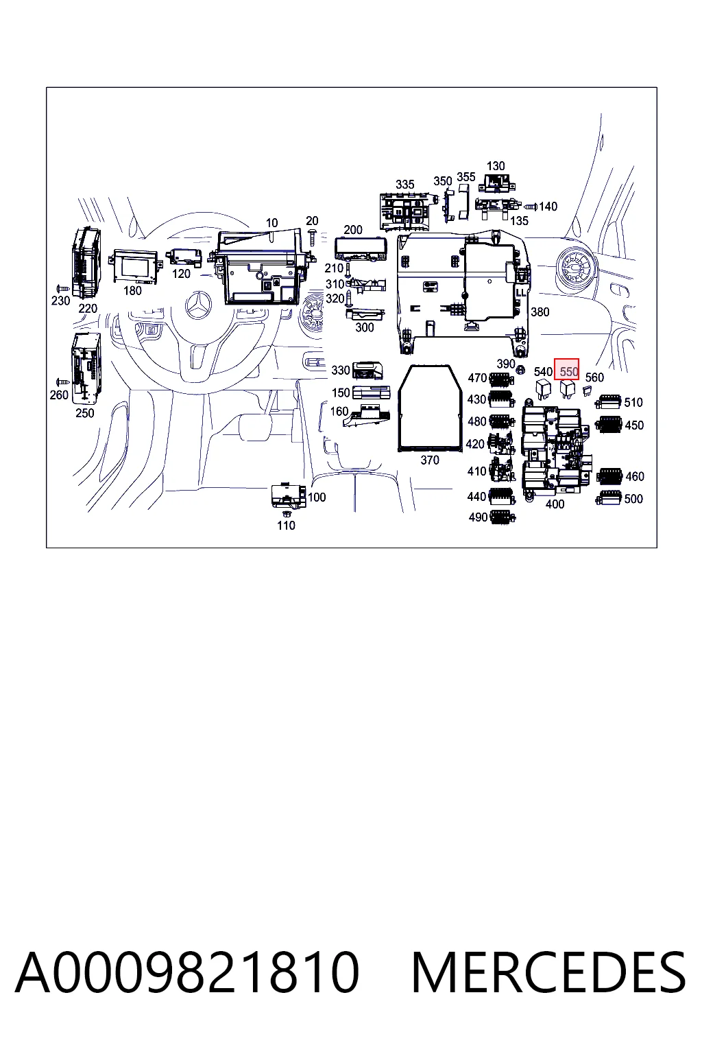 A0009821810 Mercedes