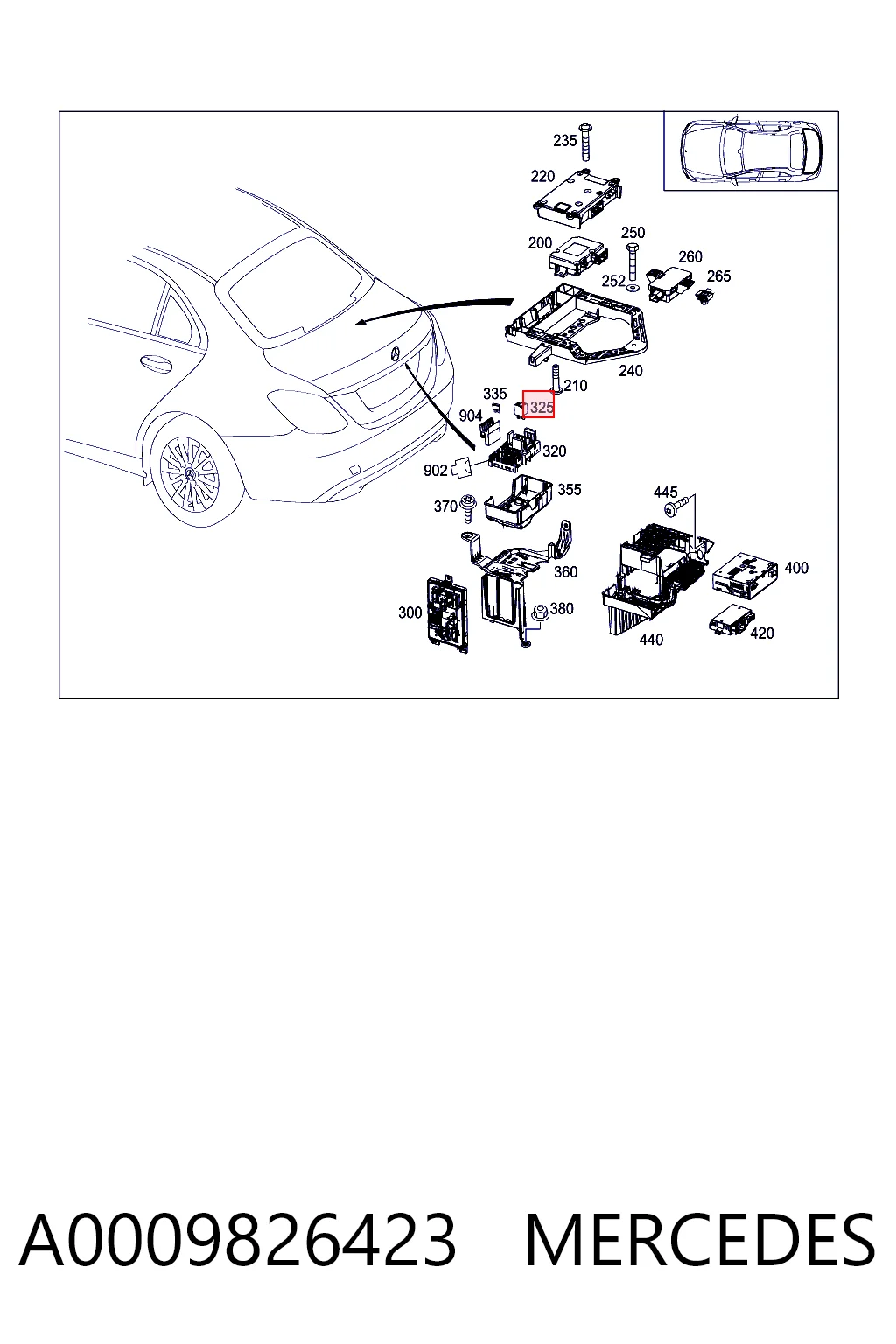A0009826423 Mercedes