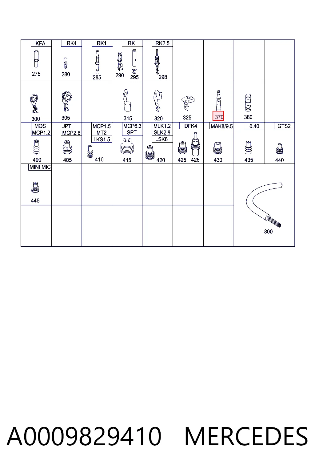 A0009829410 Mercedes