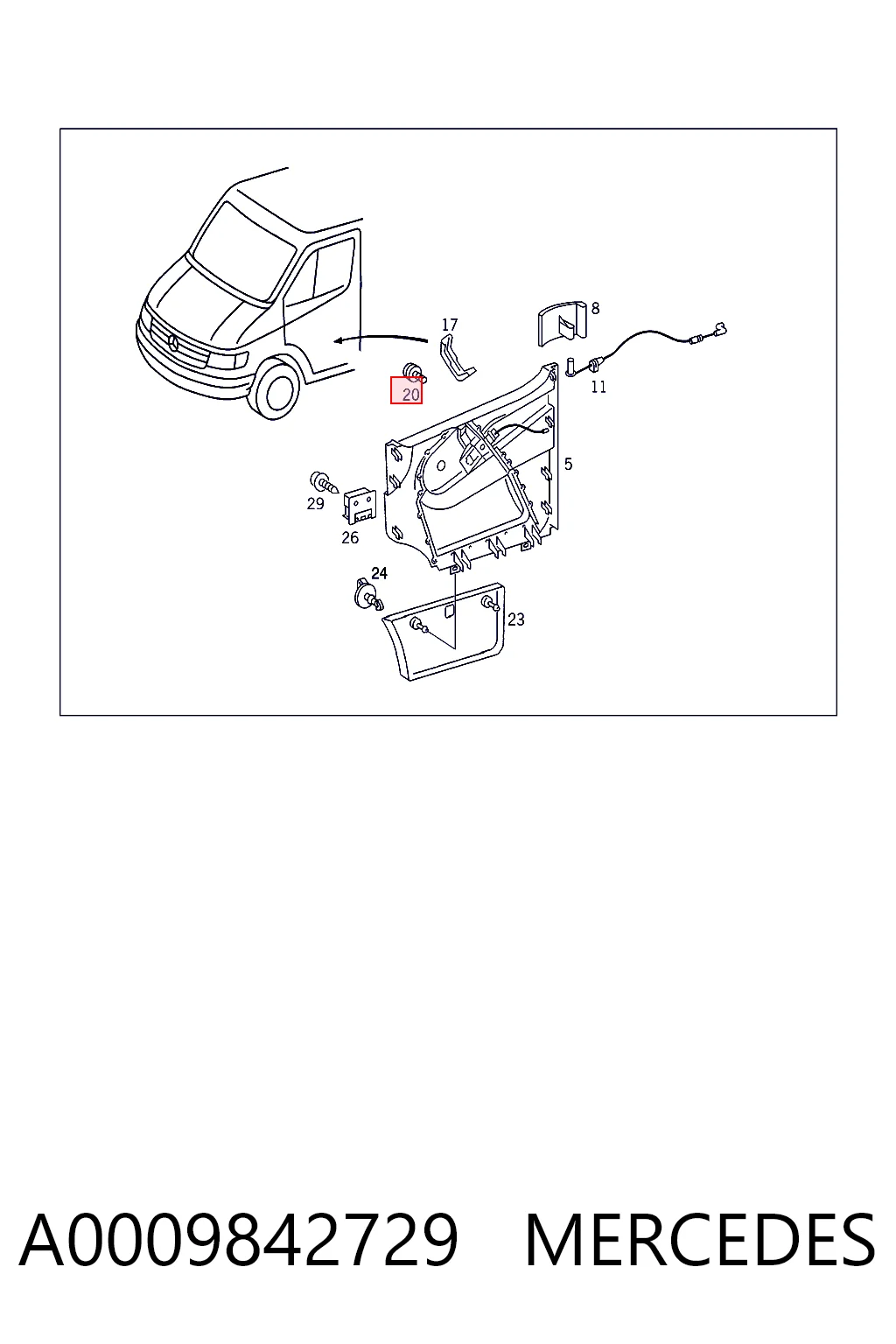 A0009842729 Mercedes