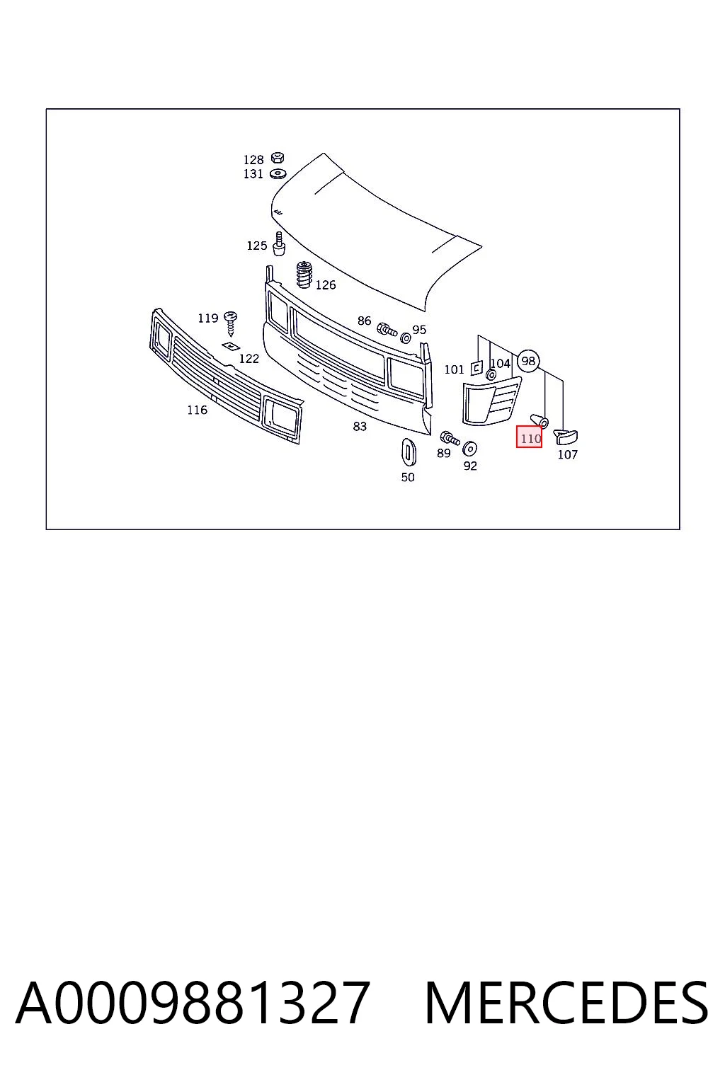 A0009881327 Mercedes