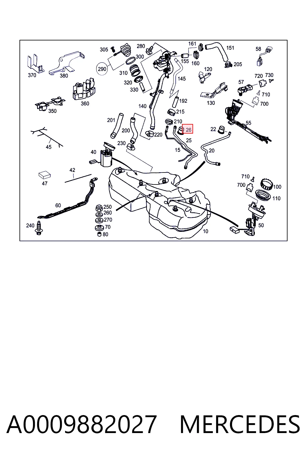 A0009882027 Mercedes