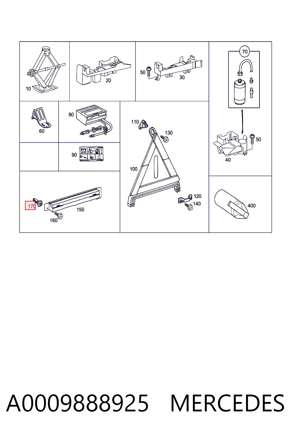 A0009888925 Mercedes