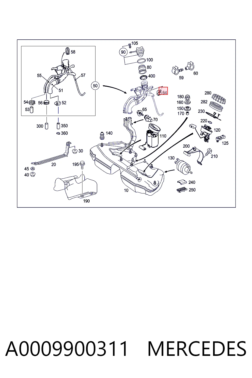 A0009900311 Mercedes