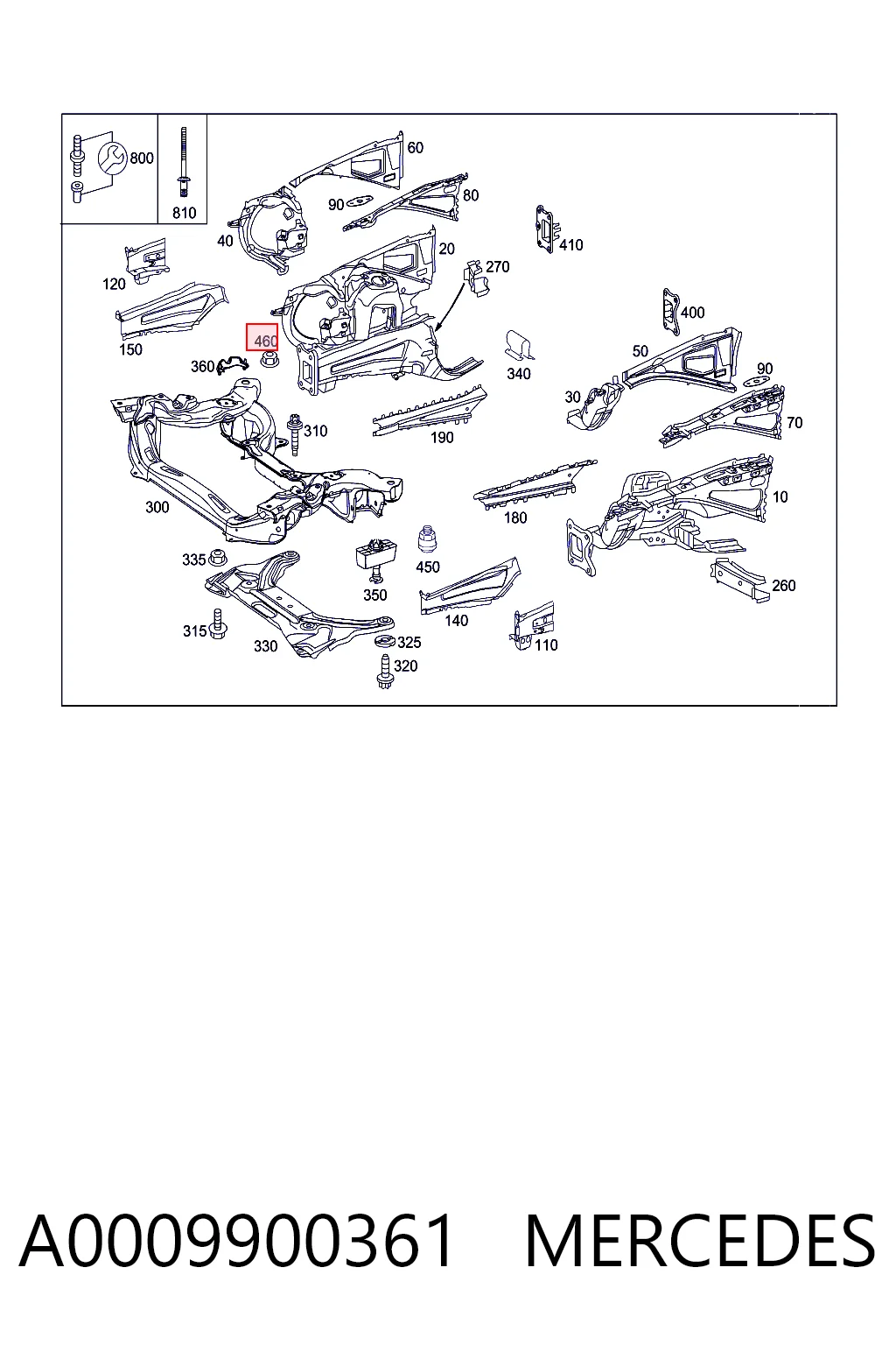 A0009900361 Mercedes