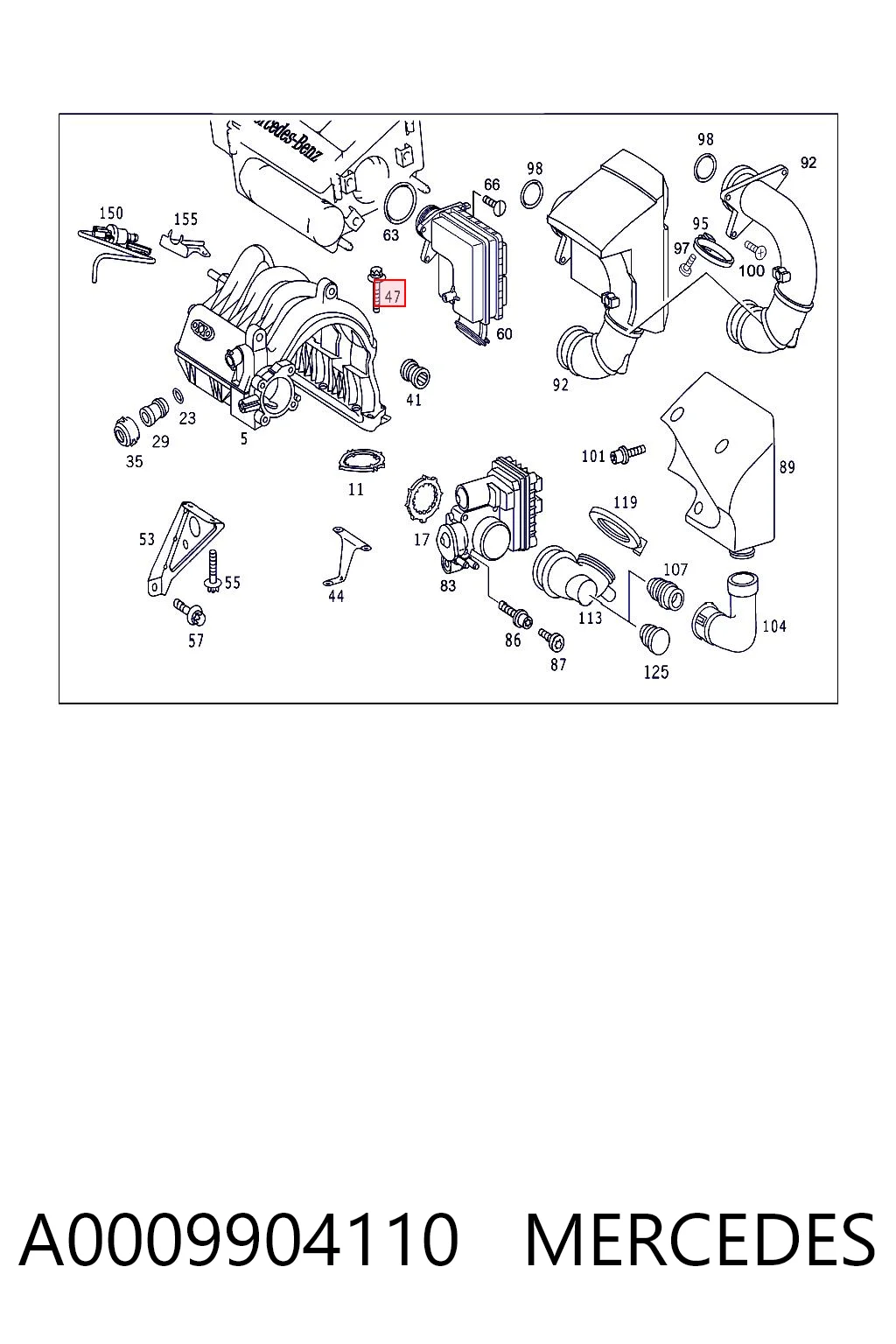 A0009904110 Mercedes