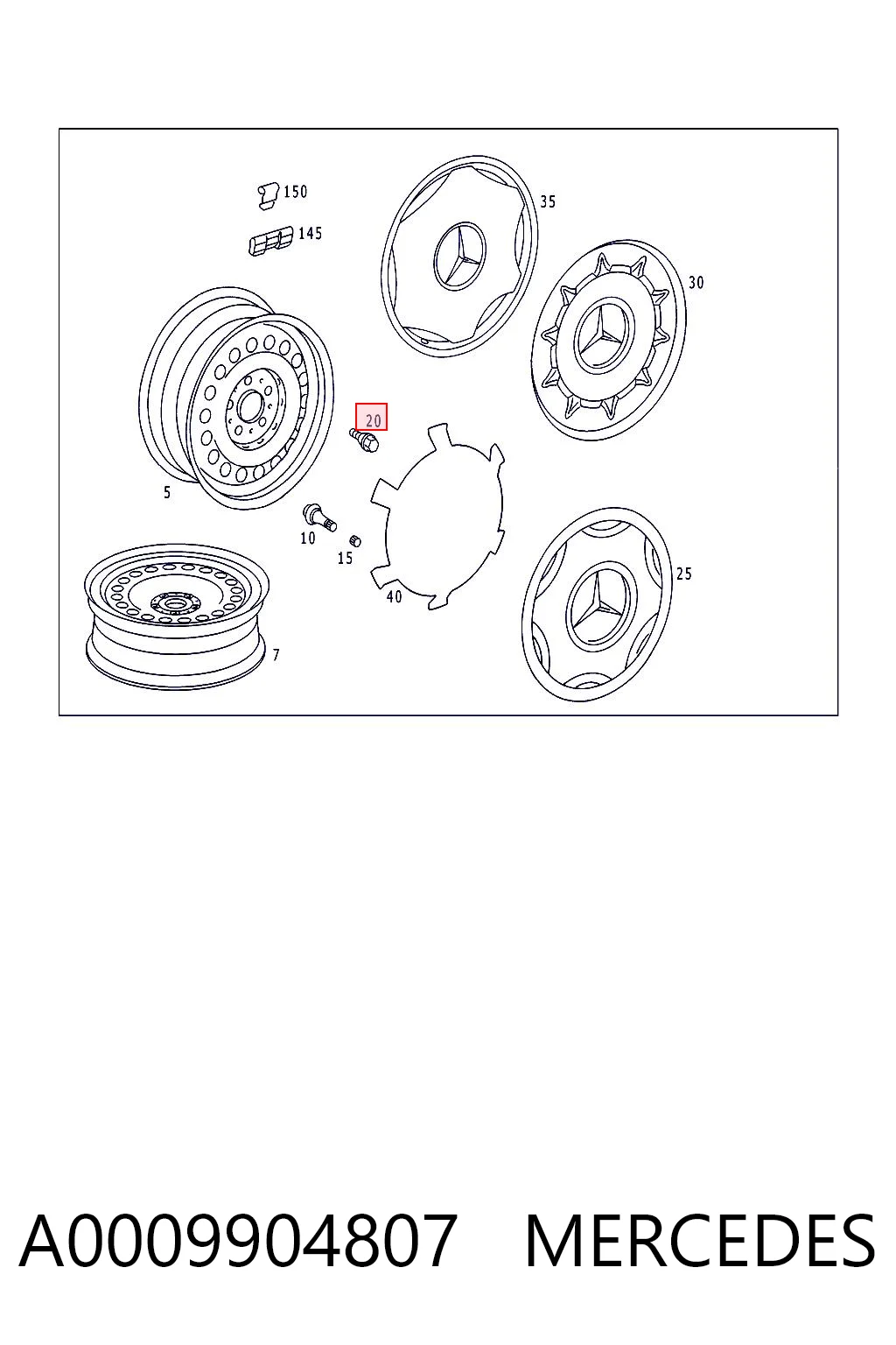 A0009904807 Mercedes