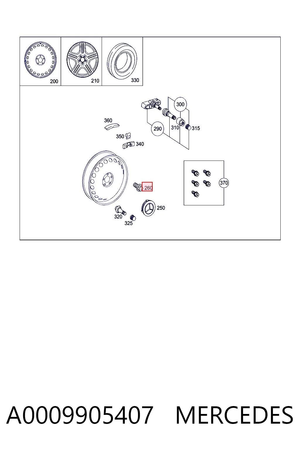 Parafuso de roda para Mercedes E  W213