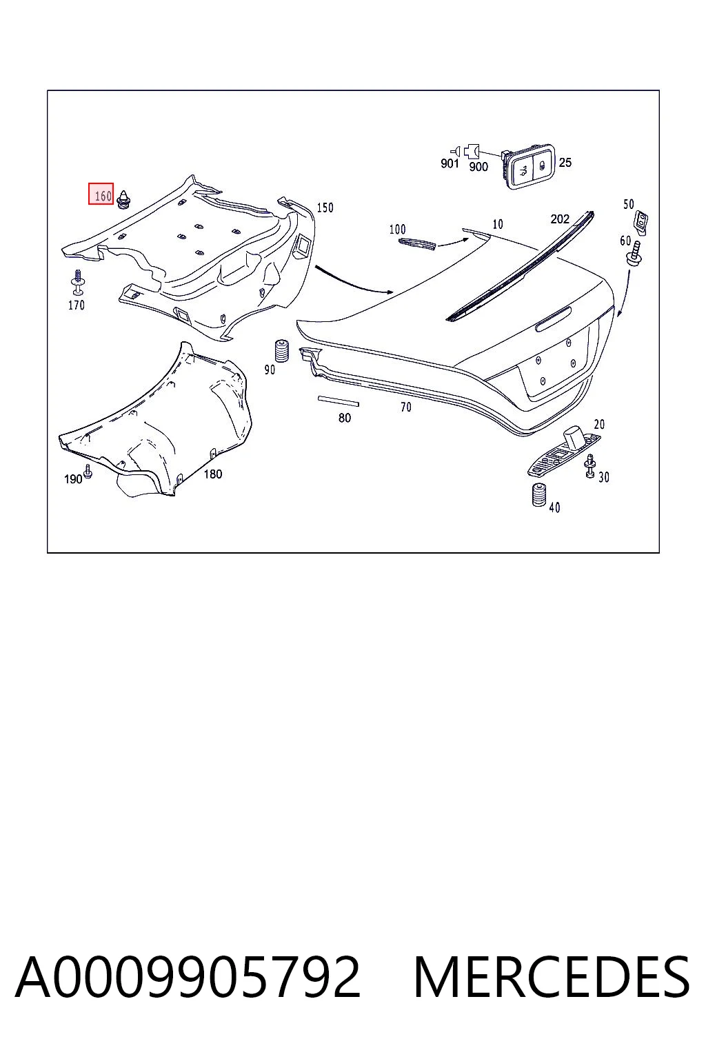 A0009905792 Mercedes 