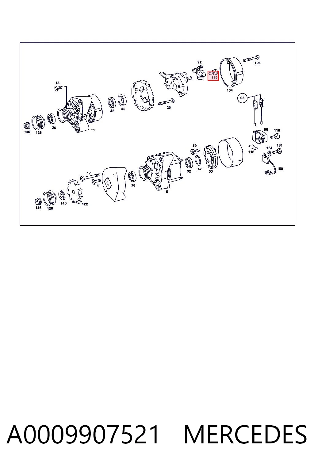 A0009907521 Mercedes