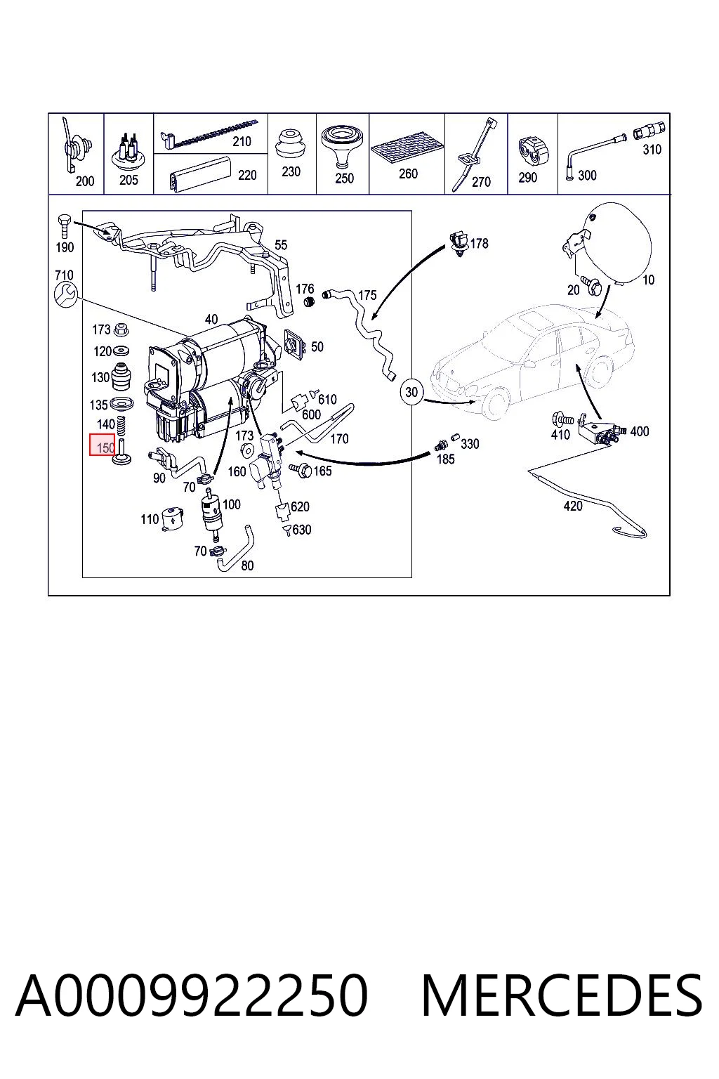 A0009922250 Mercedes