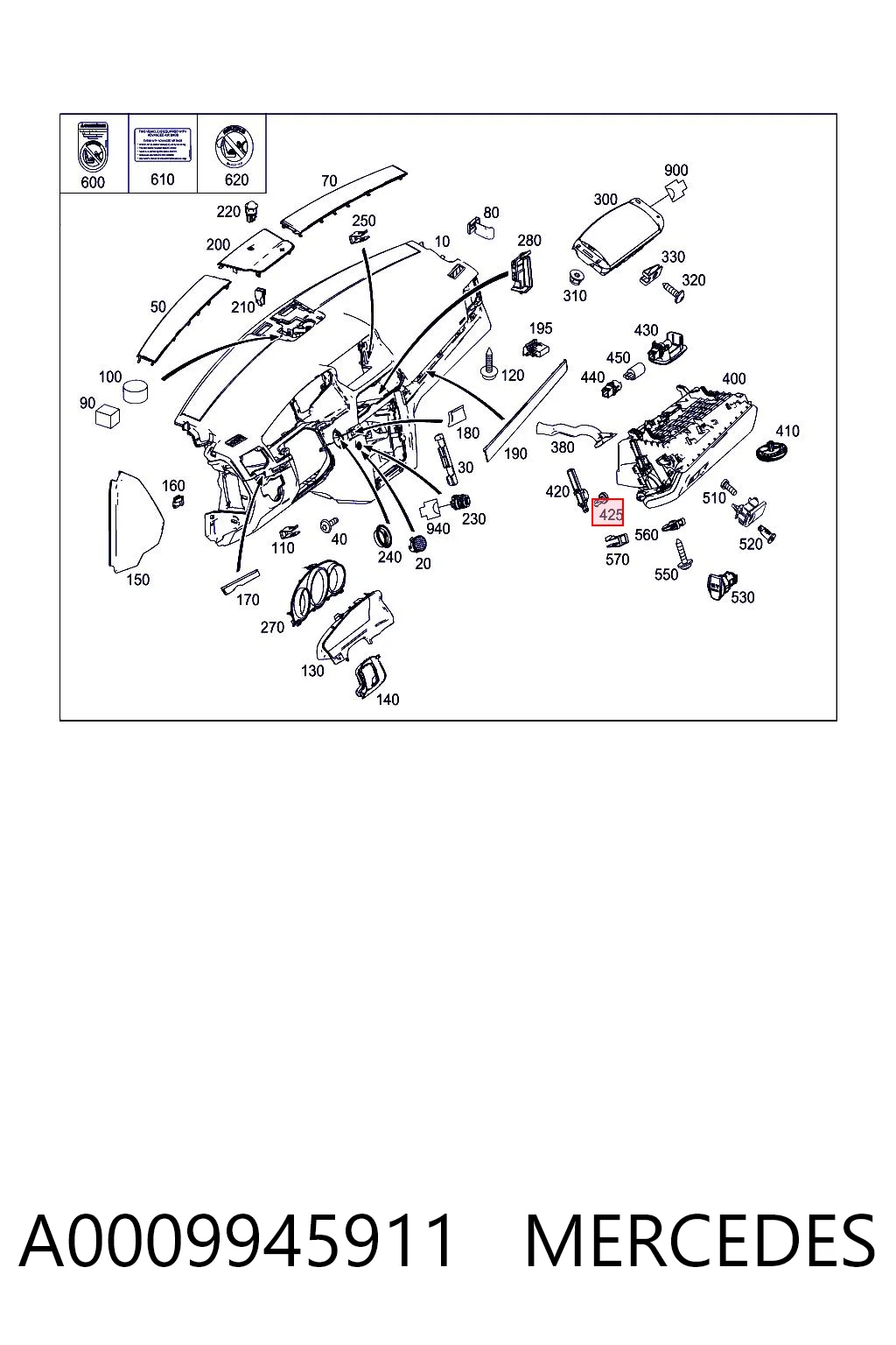 A0009945911 Mercedes