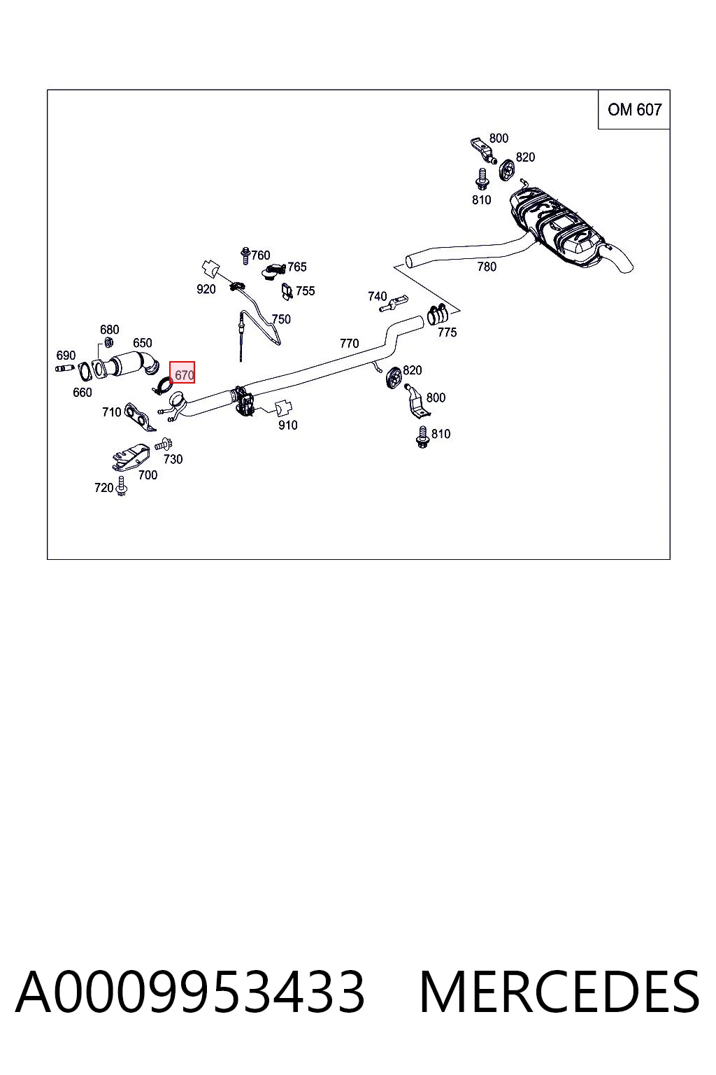 A0009953433 Mercedes