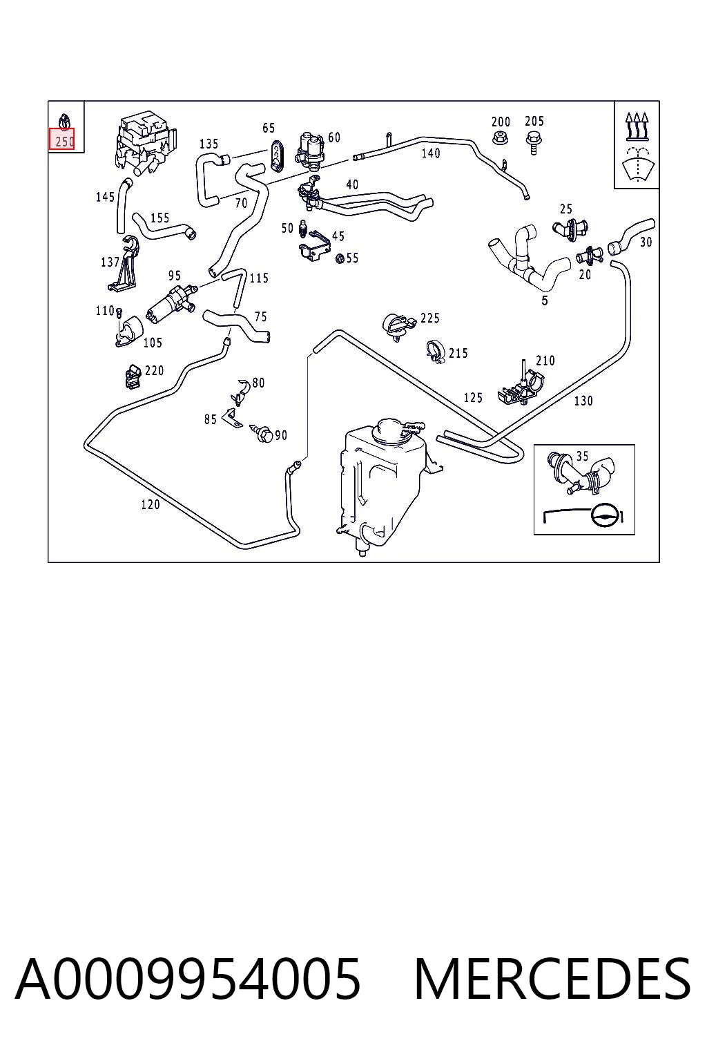 A0009954005 Mercedes