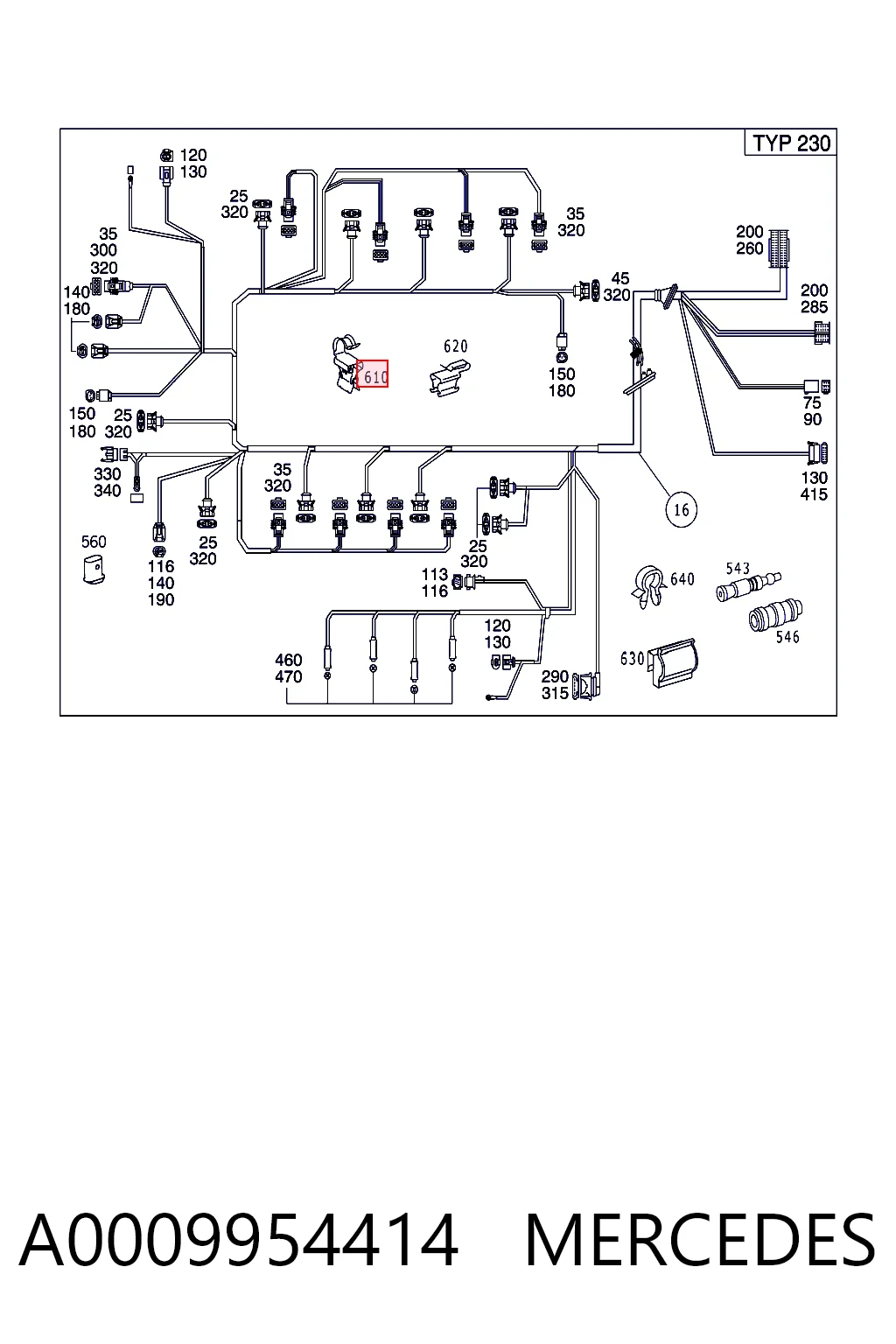 A0009954414 Mercedes