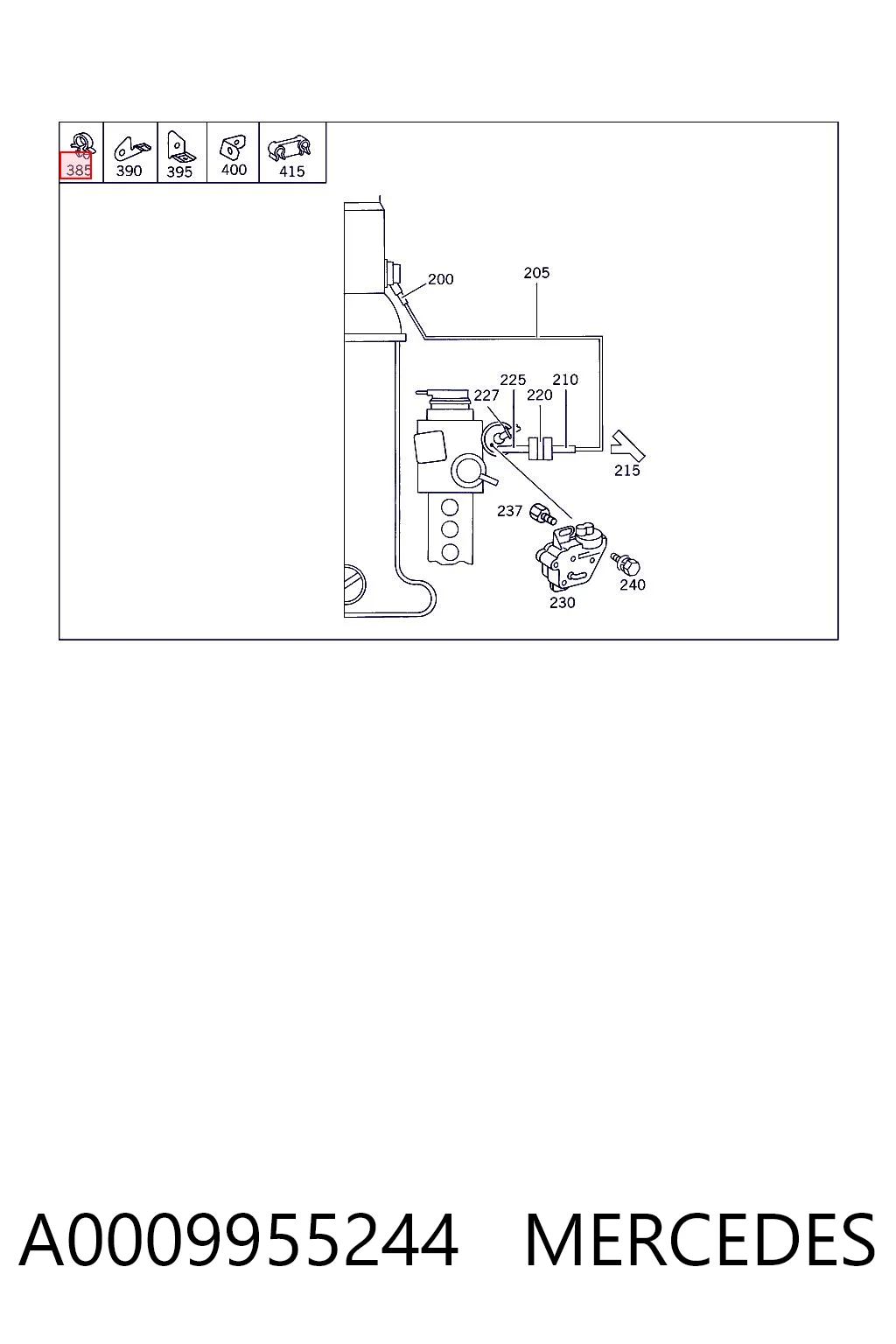 A0009955244 Mercedes
