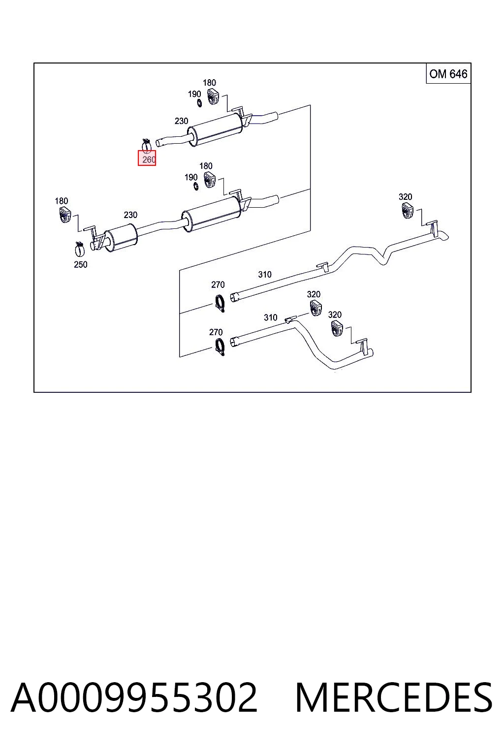 A0009955302 Mercedes