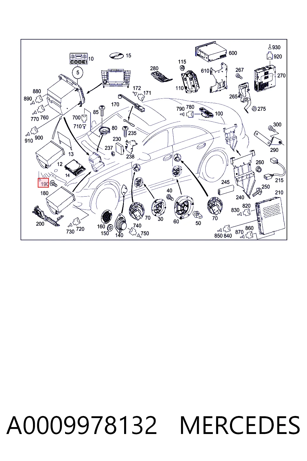 A0009978132 Mercedes