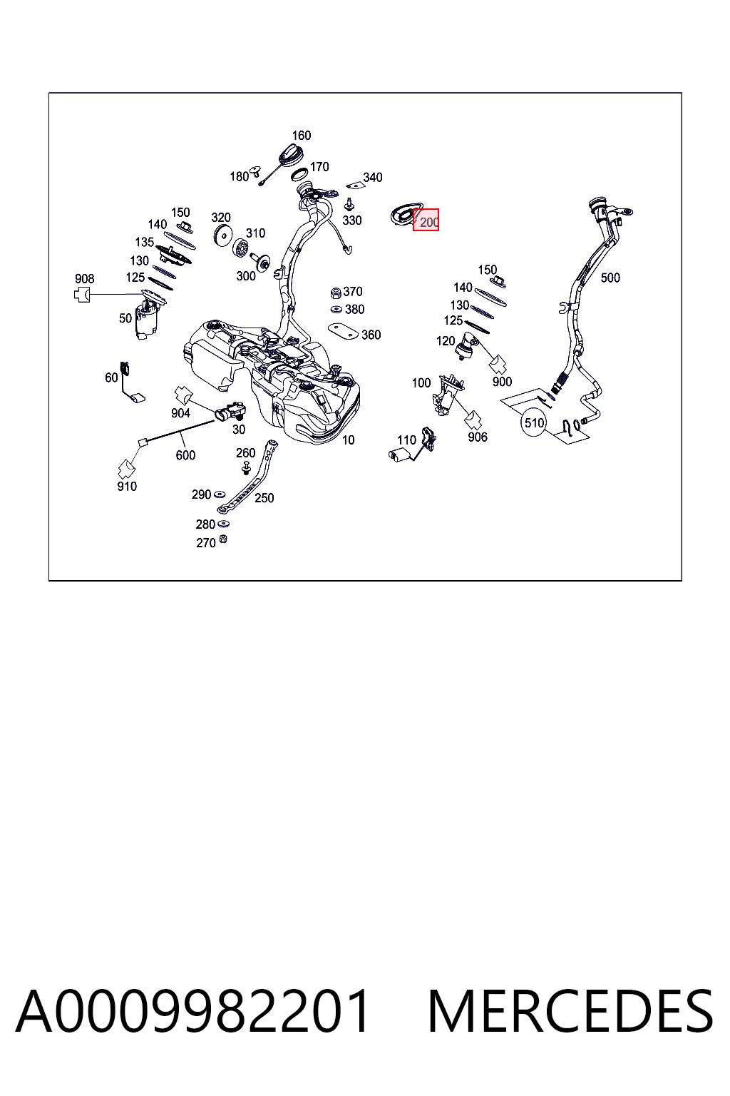 A0009982201 Mercedes