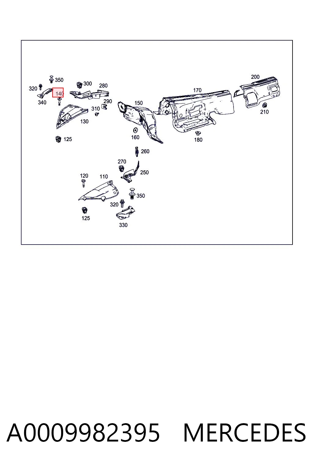 A0009982395 Mercedes Mola dianteira