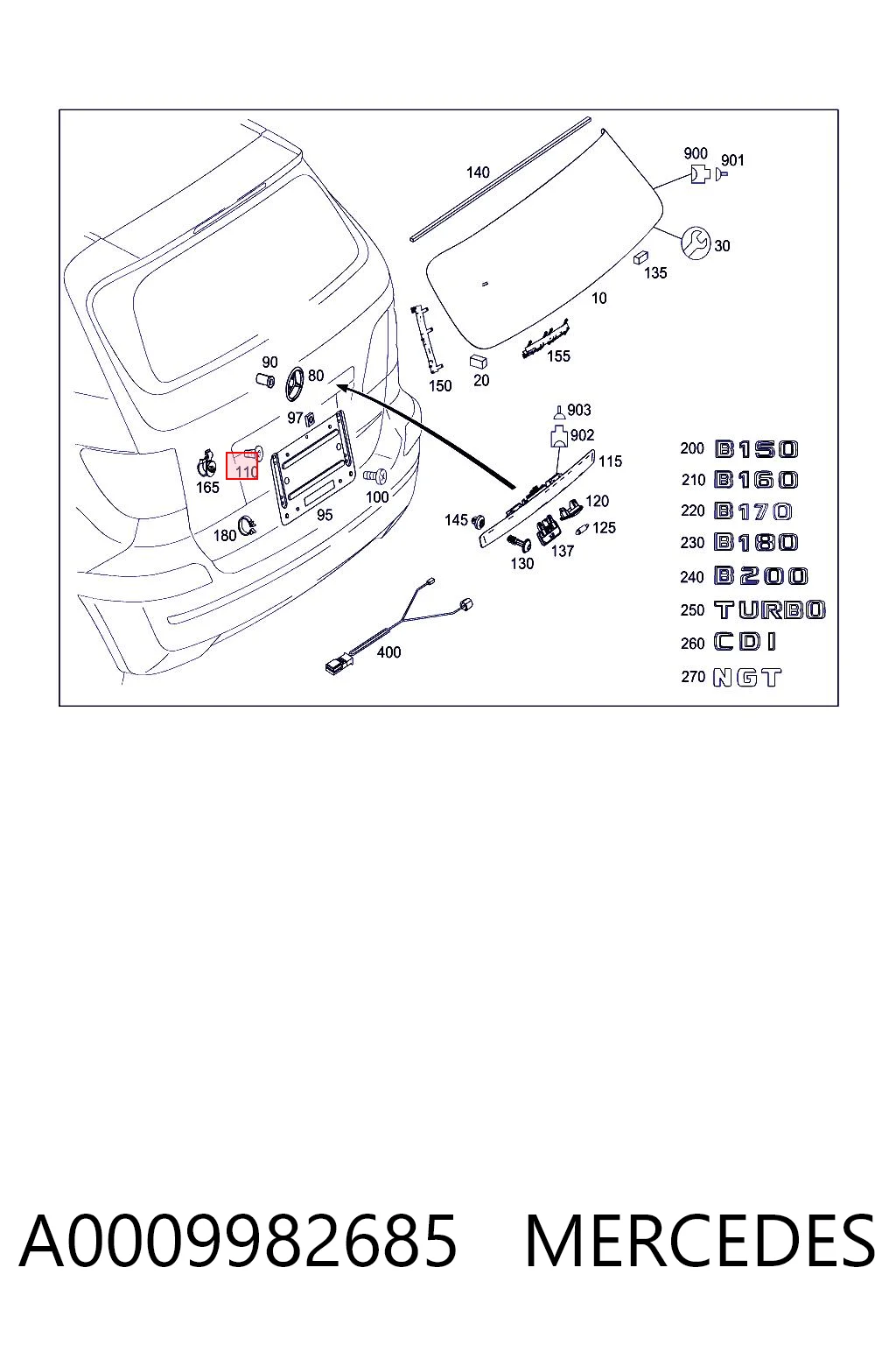 A0009982685 Mercedes