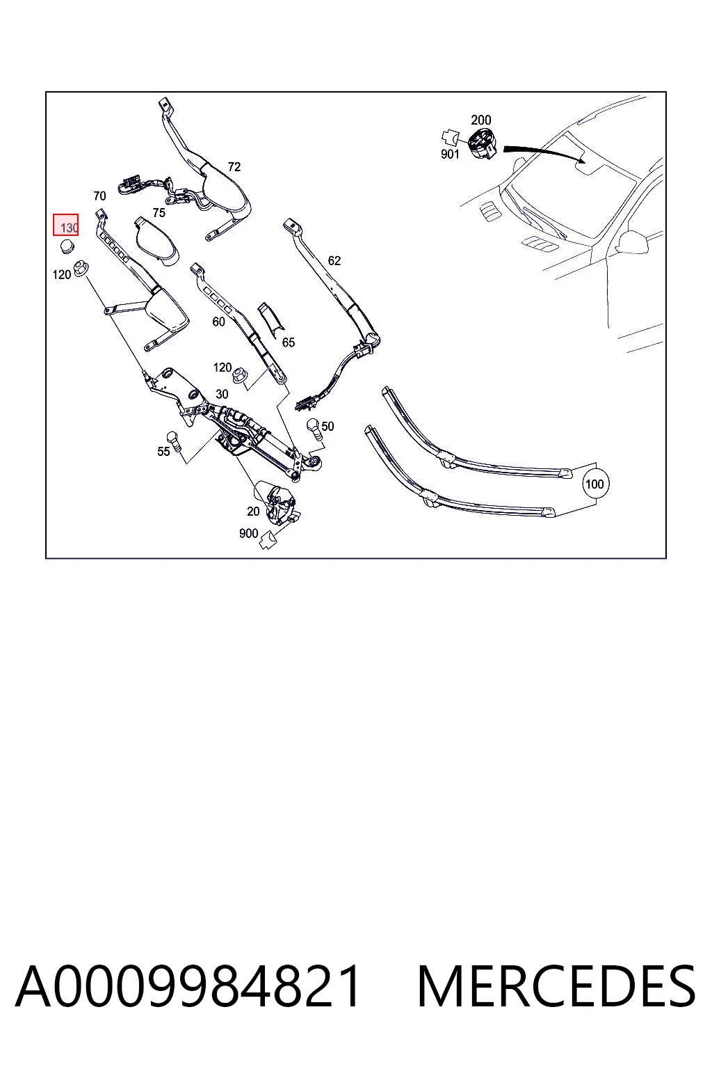 A0009984821 Mercedes 