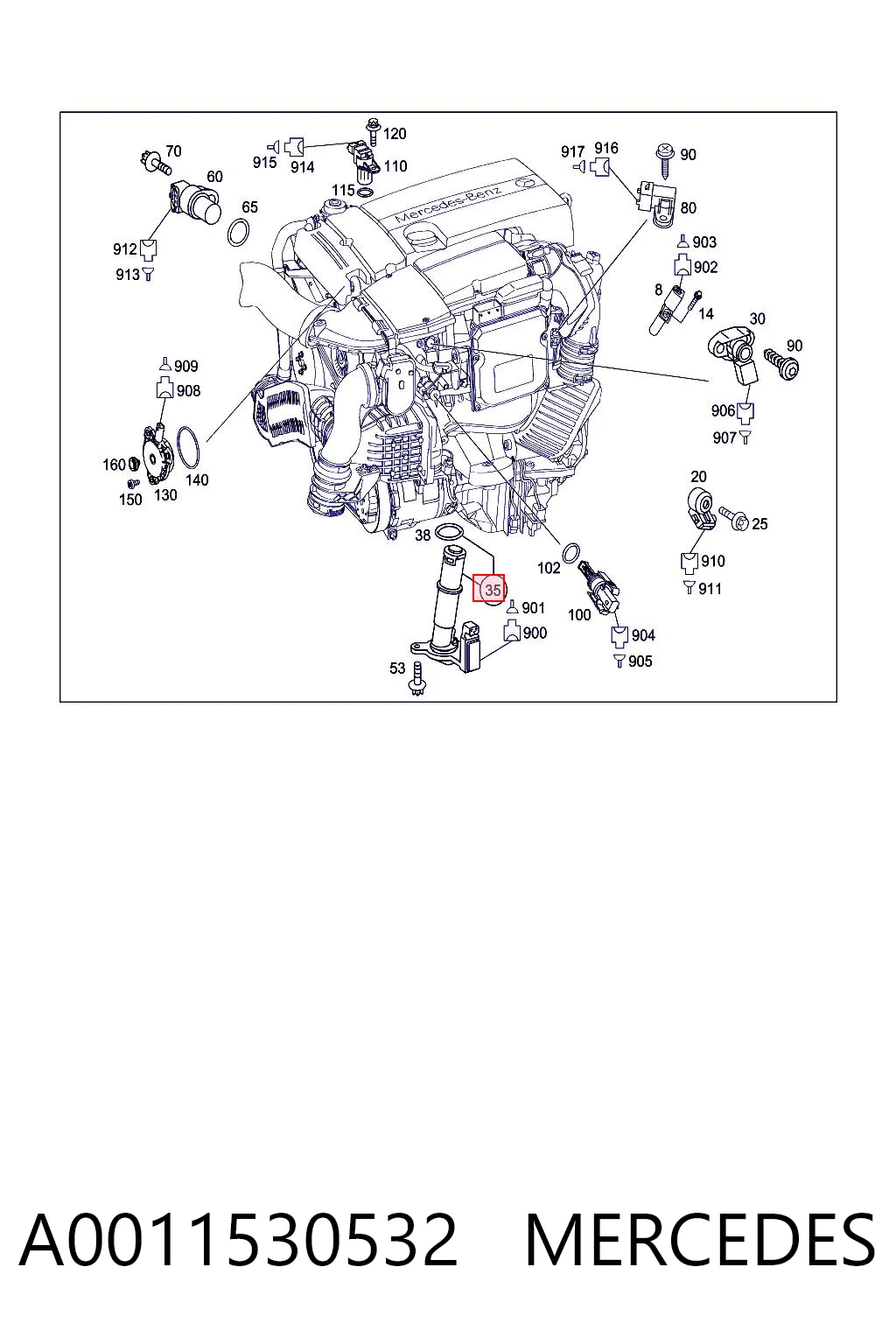 A0011530532 Mercedes Sensor do nível de óleo de motor