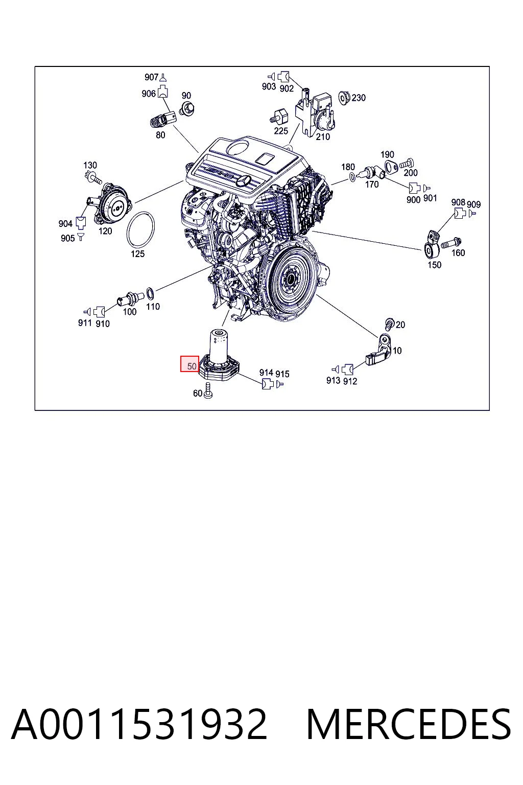 A0011531932 Mercedes Sensor do nível de óleo de motor