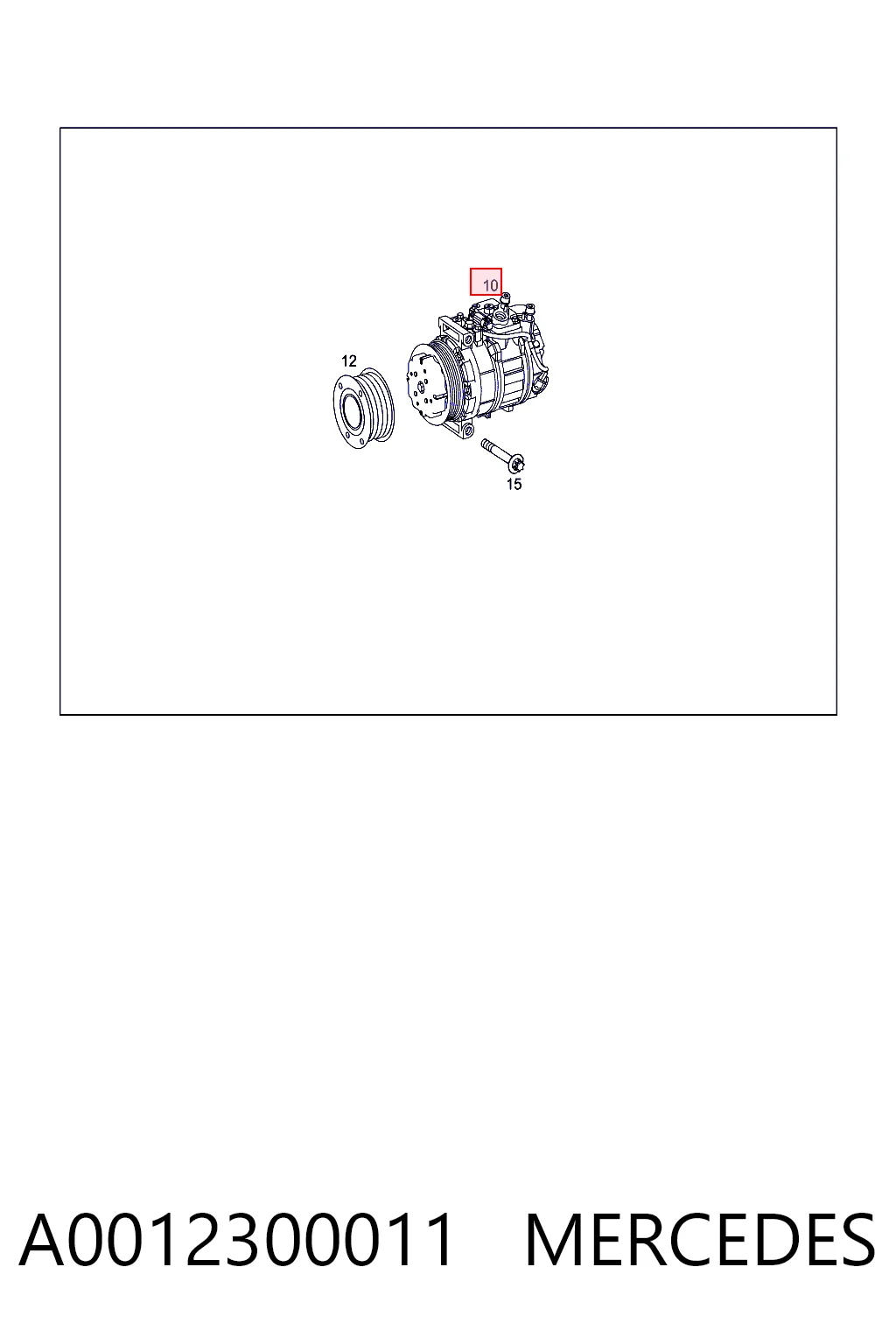 A0012300011 Mercedes Compressor de aparelho de ar condicionado