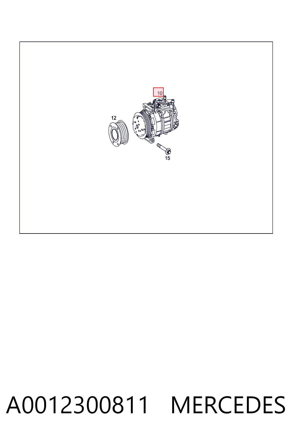 A0012300811 Mercedes Compressor de aparelho de ar condicionado