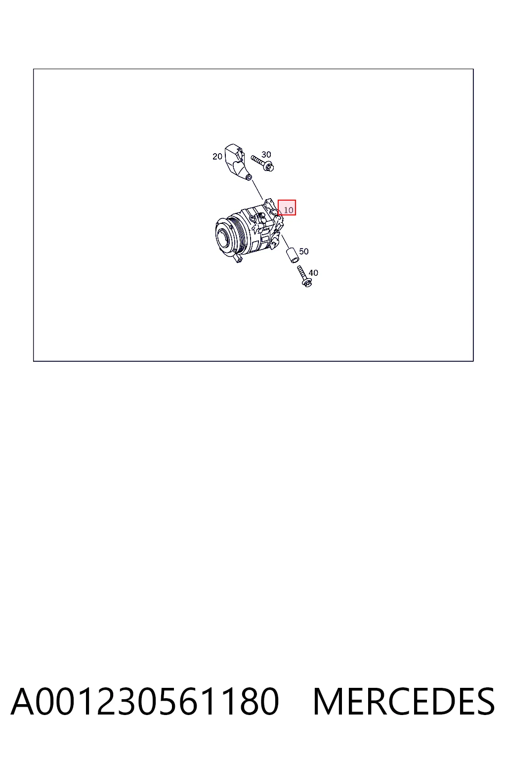 A001230561180 Mercedes Compressor de aparelho de ar condicionado