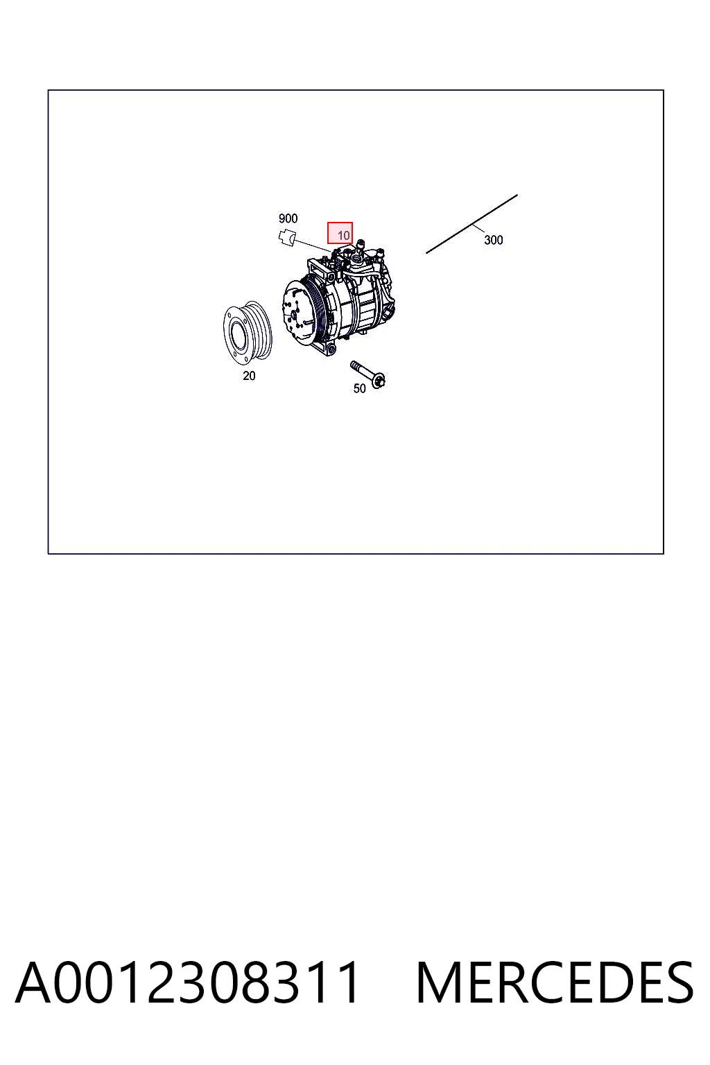 A0012308311 Mercedes Compressor de aparelho de ar condicionado