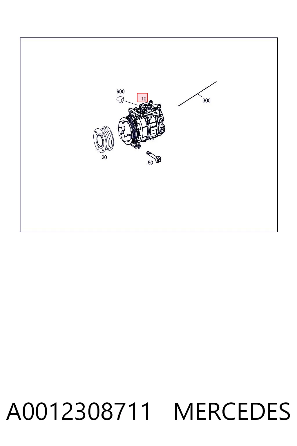 A0012308711 Mercedes Compressor de aparelho de ar condicionado