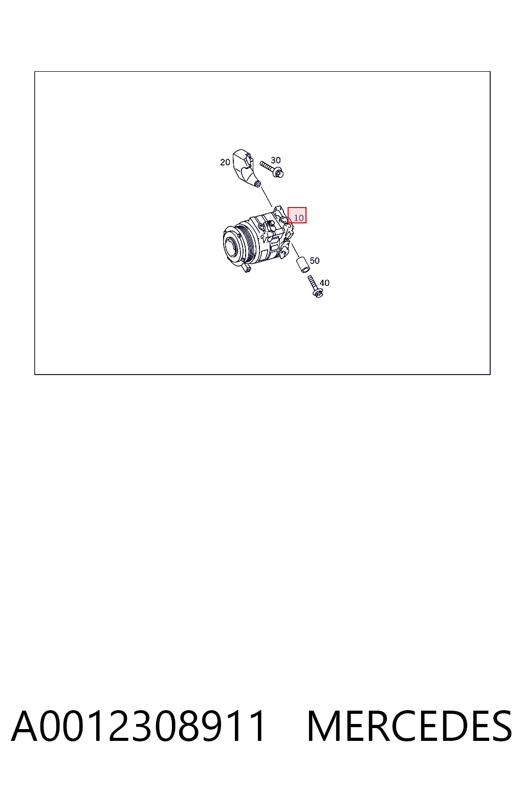 A0012308911 Mercedes Compressor de aparelho de ar condicionado