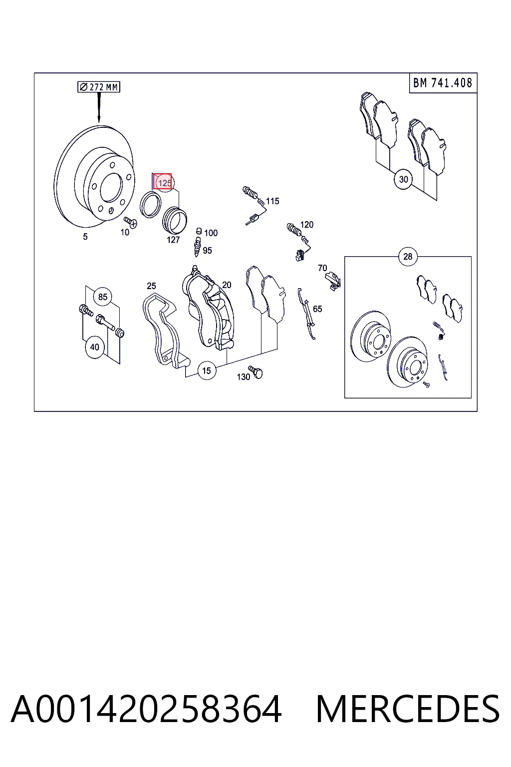 Kit de reparação de suporte do freio traseiro para Mercedes Sprinter 904