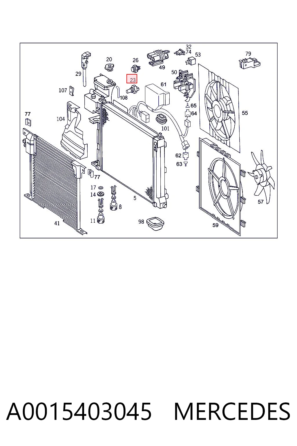 A0015403045 Mercedes