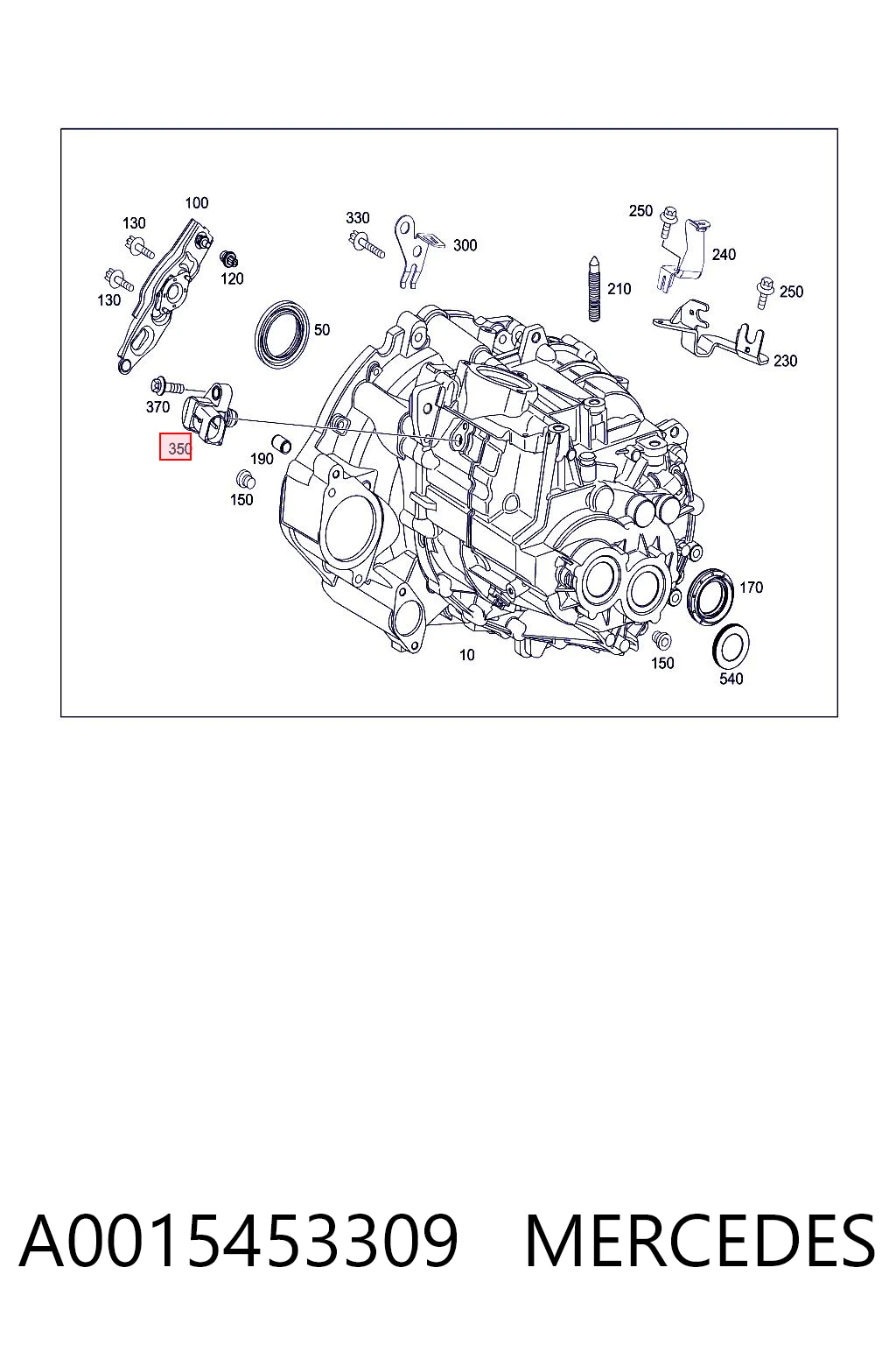 A0015453309 Mercedes Sensor de ativação das luzes de marcha à ré