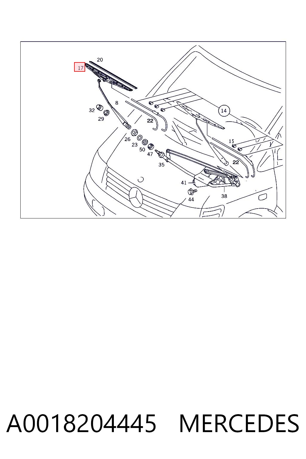 A0018204445 Mercedes