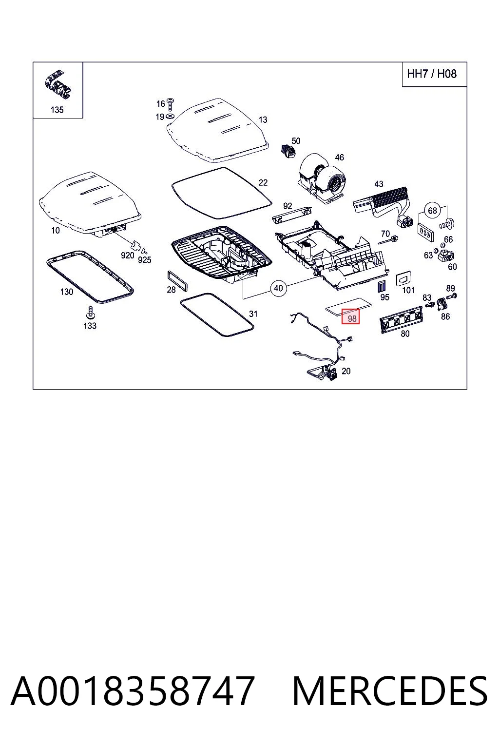 A0018358747 Mercedes