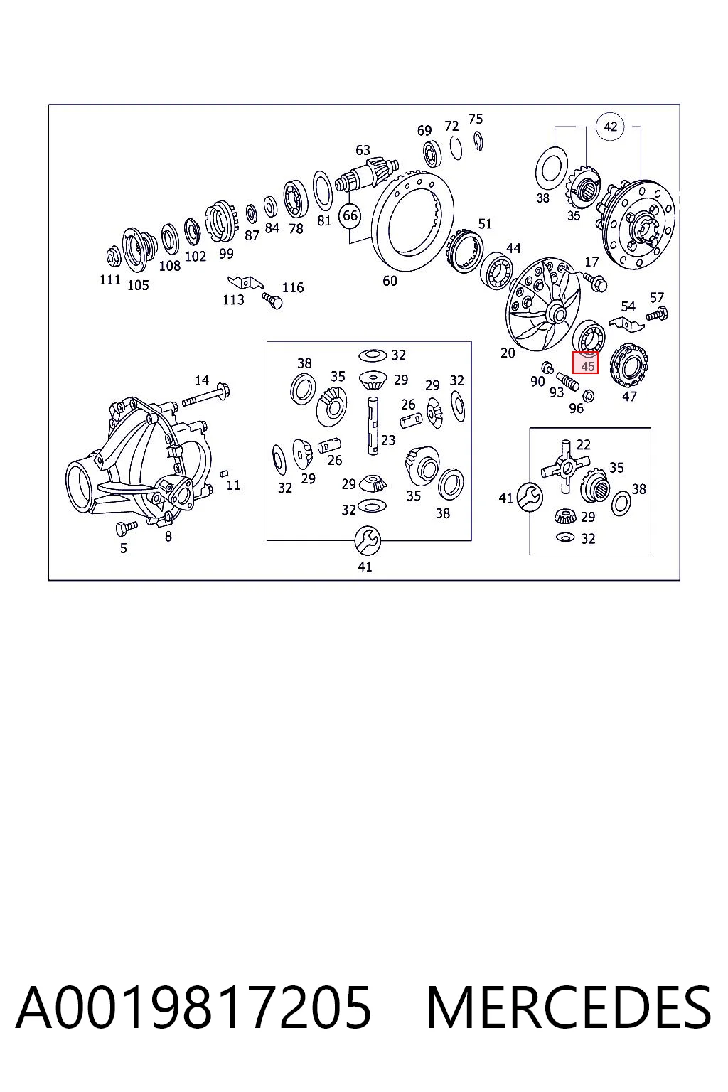 Rolamento externo de cubo traseiro Mercedes Benz Truck TRUCK ATEGO II 